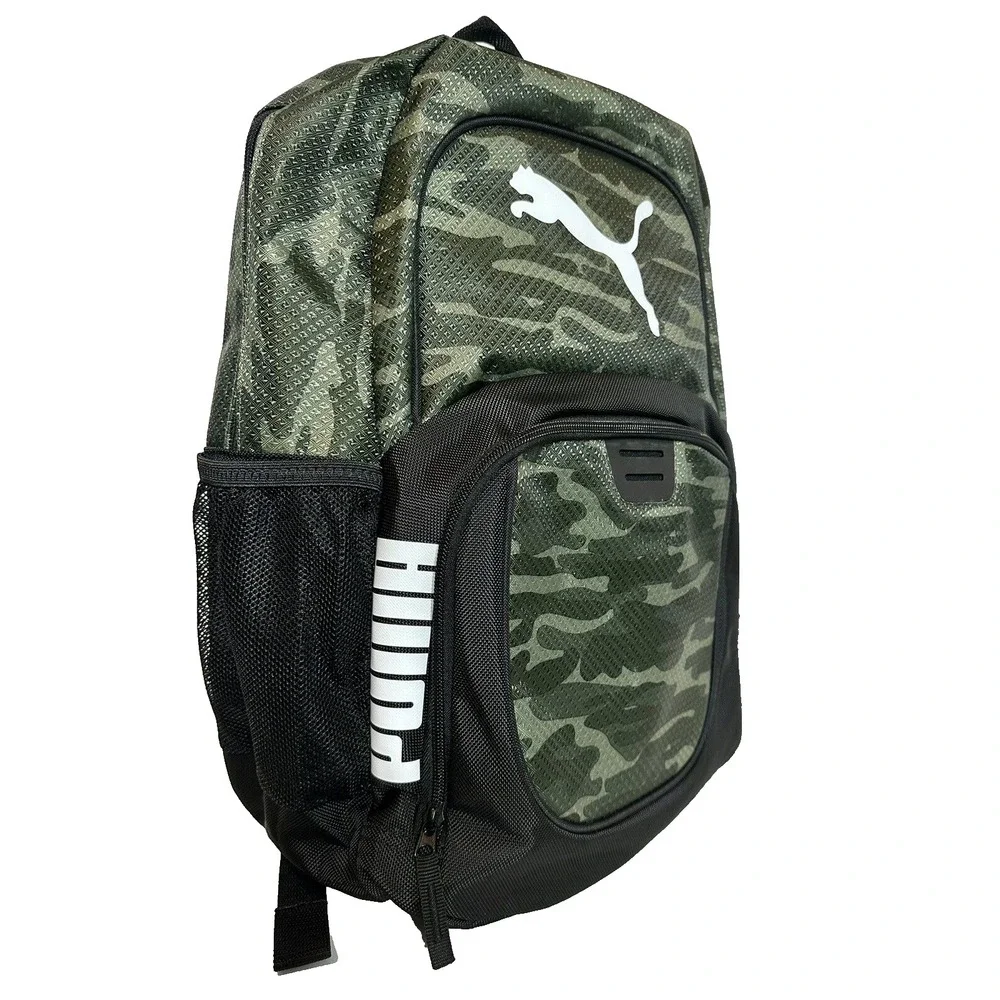 Puma‎ Evercat Contender3.0 Backpack  Bag Unisex Black Green Camo new